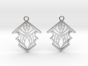 Earleen earrings in Natural Silver: Small