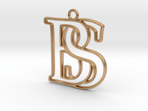 Initials B&S monogram  in Natural Bronze