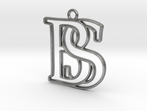 Initials B&S monogram  in Natural Silver
