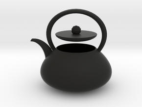 Decorative Teapot in Black Natural Versatile Plastic