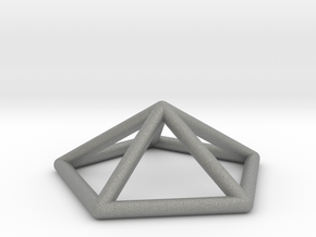 0722 J02 Pentagonal Pyramid E (a=1cm) #1 in Gray PA12