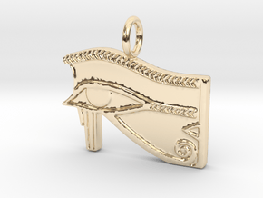 Eye of Ra/Horus amulet in 14k Gold Plated Brass