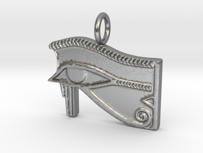 Eye of Ra/Horus amulet in Natural Silver