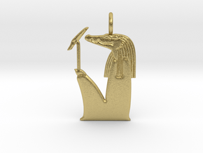 Sobek amulet, no crown version in Natural Brass