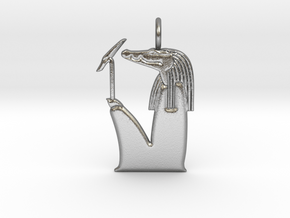 Sobek amulet, no crown version in Natural Silver