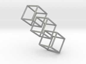 Three interlocking cubes in Aluminum