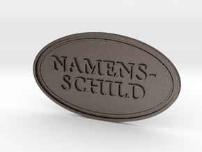 namensschild tmp in Polished Bronzed-Silver Steel