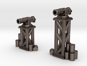 Turrets - CANNONS in Polished Bronzed-Silver Steel
