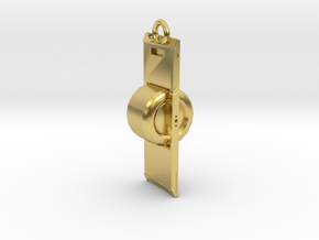 OneWheel 3 Horizontal Ring in Polished Brass