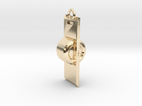 OneWheel 3 Horizontal Ring in 14k Gold Plated Brass