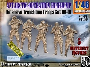 1/46 Antarctic Troops Set101-01 in Tan Fine Detail Plastic