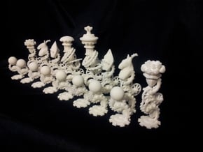 ChessSet in White Natural Versatile Plastic