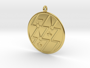 Physics Symbol in Polished Brass