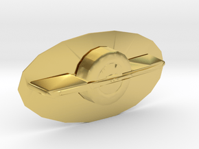 OneWheel Belt Buckle in Polished Brass