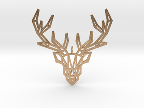 Deer Pendant in Natural Bronze