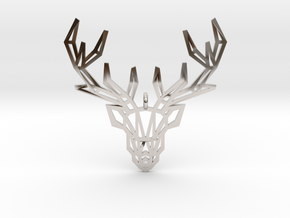 Deer Pendant in Rhodium Plated Brass