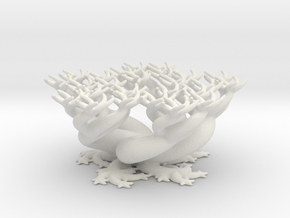 Squiggle tree table in White Natural Versatile Plastic
