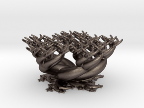 Squiggle tree table in Polished Bronzed-Silver Steel