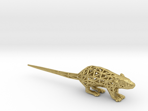 Rat in Natural Brass