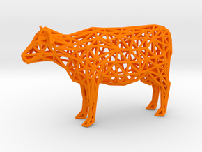 Cow in Orange Processed Versatile Plastic