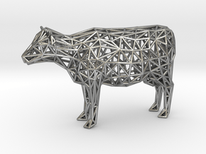 Cow in Natural Silver