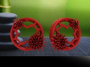 2 Inch Chrysanthemum Tunnel (Right) in Red Processed Versatile Plastic