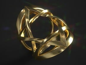 Ring Magen David Size 6 in 18k Gold Plated Brass