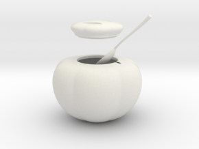 Sugar Bowl  in White Natural Versatile Plastic