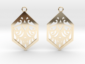 Aaricia earrings in 14k Gold Plated Brass: Small