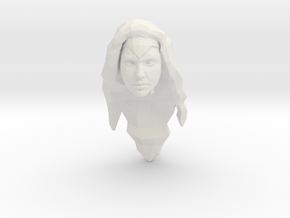 Wonder Woman Head in White Natural Versatile Plastic