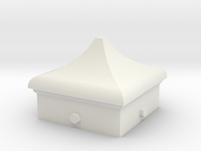 Signal Finial (Square Cap) 1:22.5 scale in White Natural Versatile Plastic