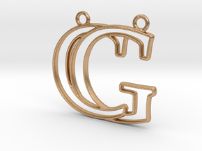 Initials C&G monogram in Natural Bronze