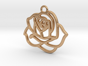 Rose Pendant in Natural Bronze