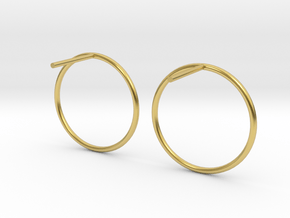 Billabong Circle Earrings in Polished Brass