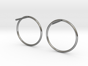 Billabong Circle Earrings in Polished Silver