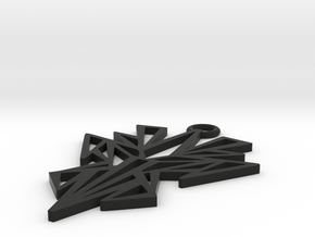 Dark symmetry pendant in Black Premium Versatile Plastic: Small