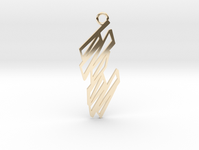 Zigzag pendant in 14k Gold Plated Brass: Medium
