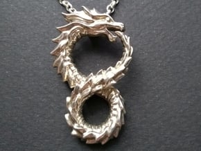 Ouroboros Pendant (Altered Carbon) in Polished Silver