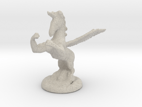 Wada Fu The Flying Fighting Unicorn™ in Natural Sandstone: Small