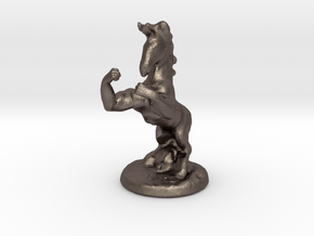 Fu The Fighting Unicorn™ small in Polished Bronzed Silver Steel: Small