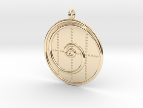 Mathematics Symbol  in 14k Gold Plated Brass