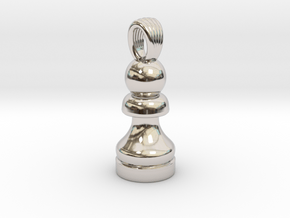 Classic chess pawn [pendant] in Platinum