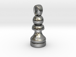 Classic chess pawn [pendant] in Polished Silver