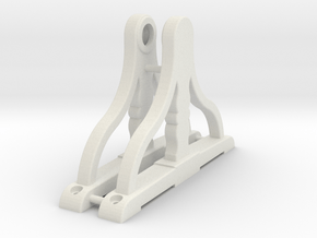 Ship's Wheel Supports 1:24 scale in White Natural Versatile Plastic