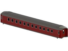 WLABo6 - Swedish passenger wagon in Tan Fine Detail Plastic