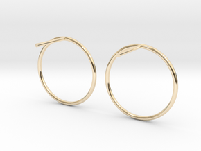 Billabong Circle Earrings in 14K Yellow Gold