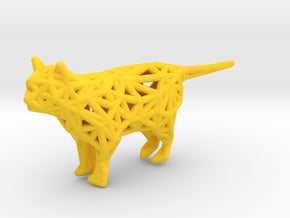 Cat in Yellow Processed Versatile Plastic