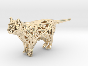 Cat in 14k Gold Plated Brass