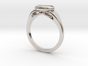 The Coffee Ring in Rhodium Plated Brass