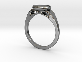 The Coffee Ring in Fine Detail Polished Silver